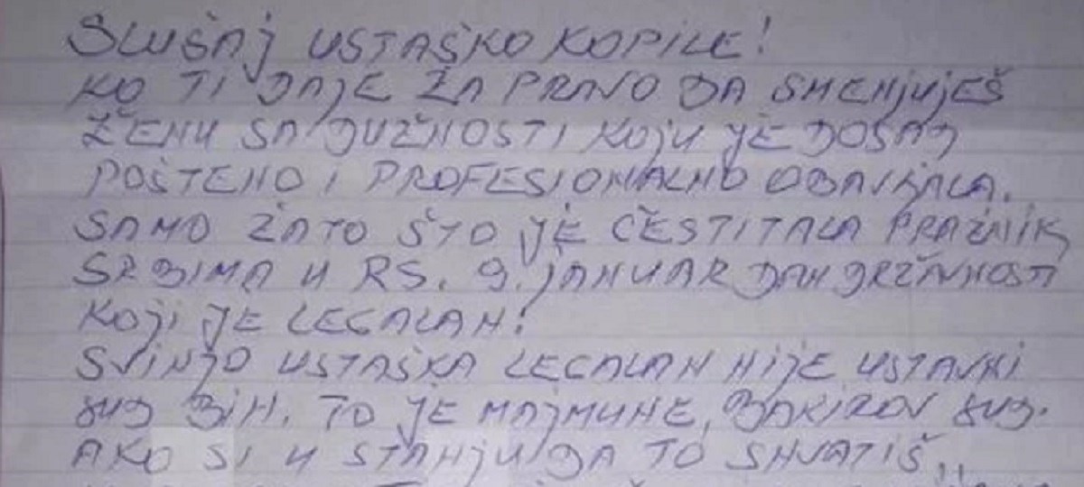 Jeziva prijetnja BiH novinaru: "Ustaško kopile, naši ljudi odrubit će ti glavu"