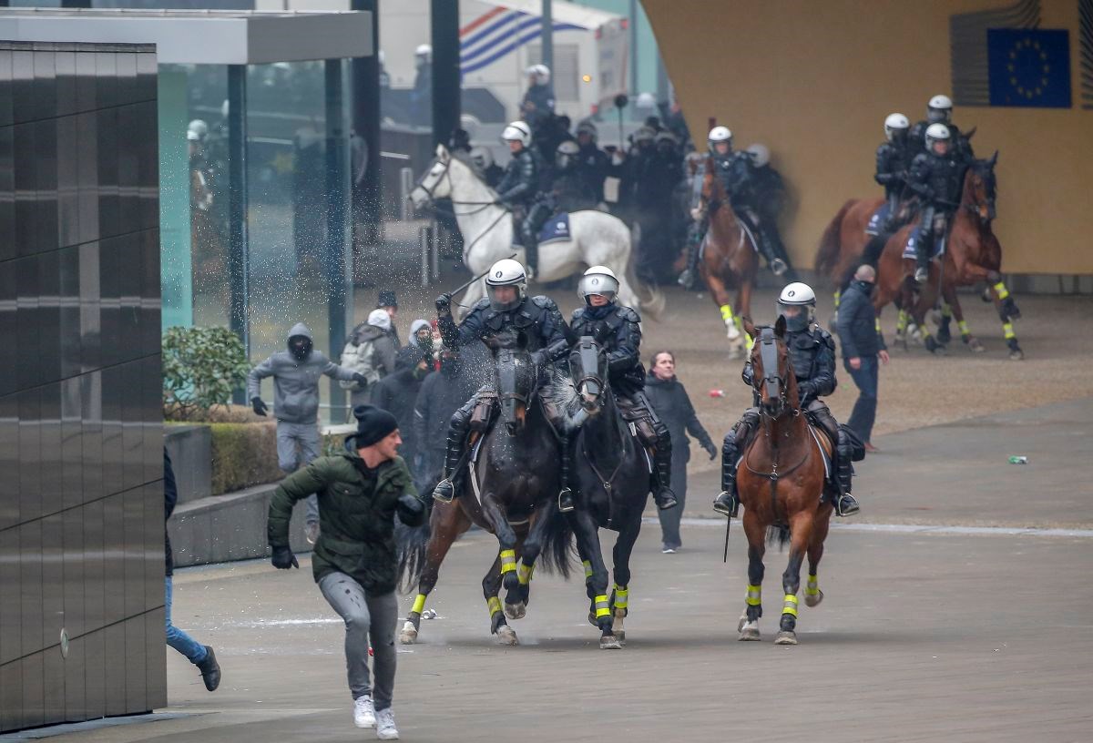 Tisuće ljudi u Bruxellesu prosvjedovalo protiv Marakeškog sporazuma