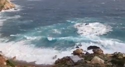 VIDEO Evo kako izgleda orkansko jugo na najudaljenijem hrvatskom otoku