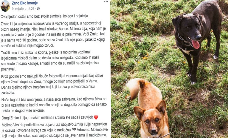 UZNEMIRUJUĆE Na eko imanju kod Zagreba ubijena dva psa. Traži se počinitelj