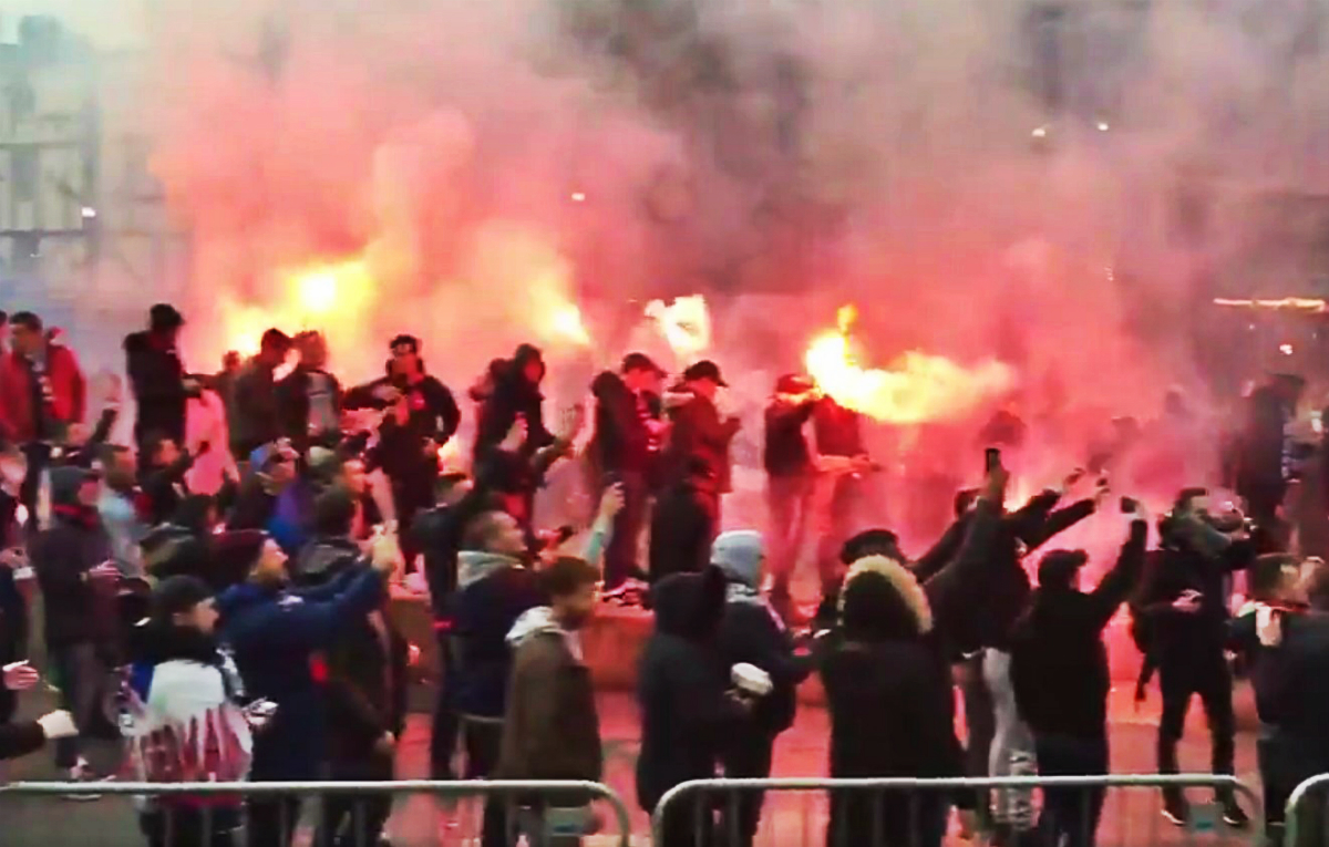 VIDEO Navijači PSG-a priredili pravi šou u Manchesteru uoči utakmice Lige prvaka