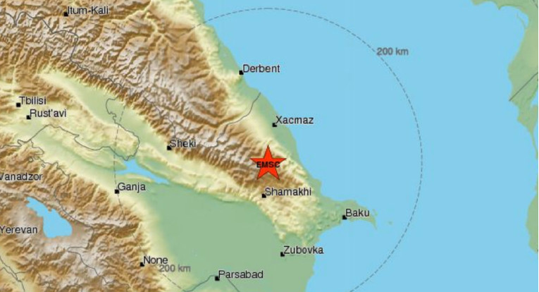 Potres magnitude 5,1 stupnjeva po Richteru pogodio Azerbajdžan