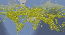 Fascinantna snimka pokazuje sve avionske letove u jednom danu
