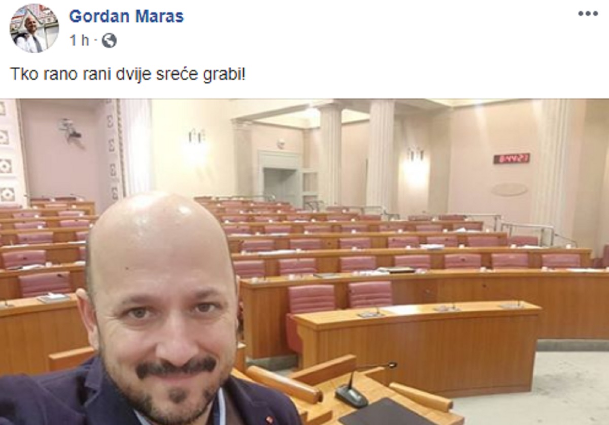 Maras došao na posao u 8 i 45. Pohvalio se da je uranio