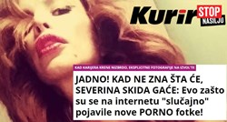 Naslovnica srpskog Kurira: "Kad ne zna šta će, Severina skine gaće"