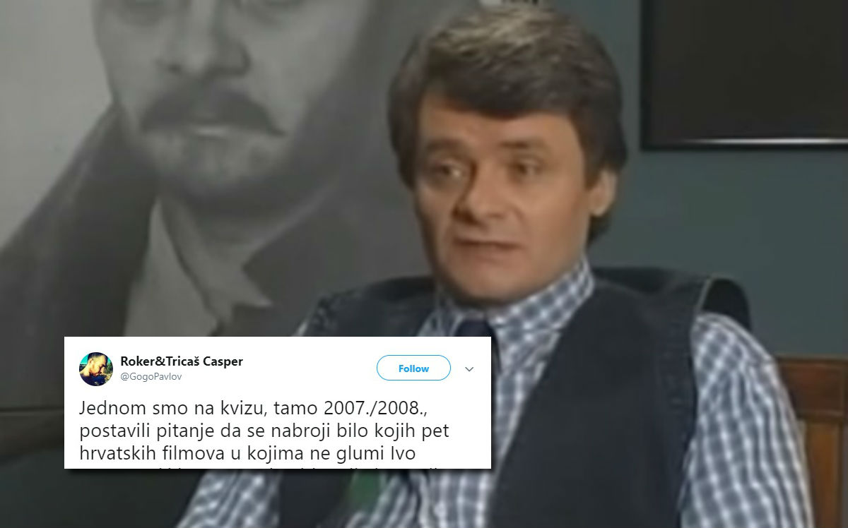 Ovaj tvit najbolje pokazuje kolika je glumačka veličina bio Ivo Gregurević