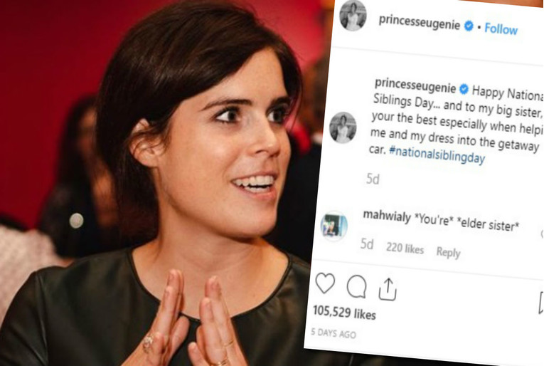 Princezi Eugenie se rugaju zbog greške na Instagramu: "Nije baš pismena"