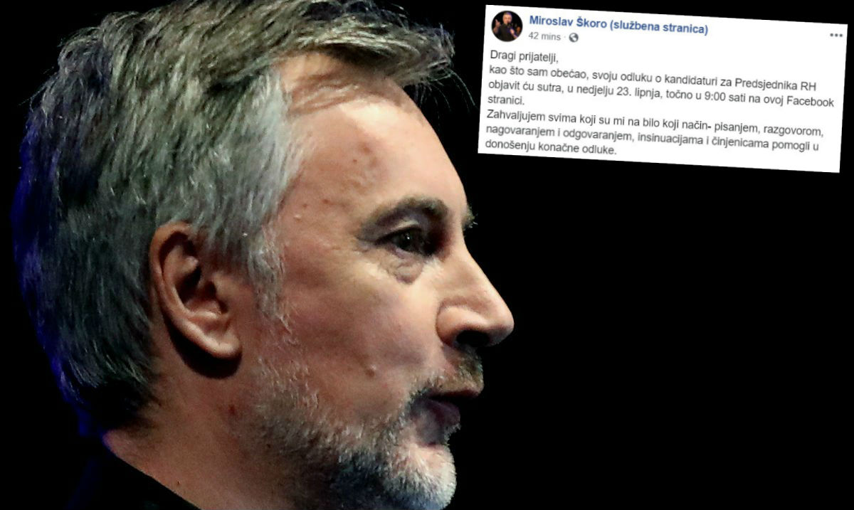 Škoro će kandidaturu za predsjednika objaviti na Facebooku