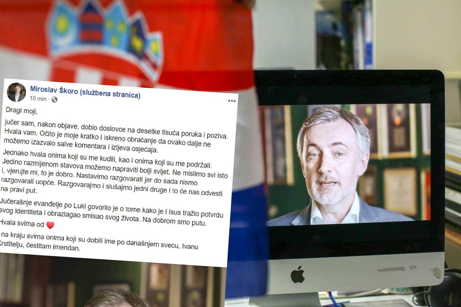 Škoro se oglasio na Fejsu, spominje Isusa i evanđelje