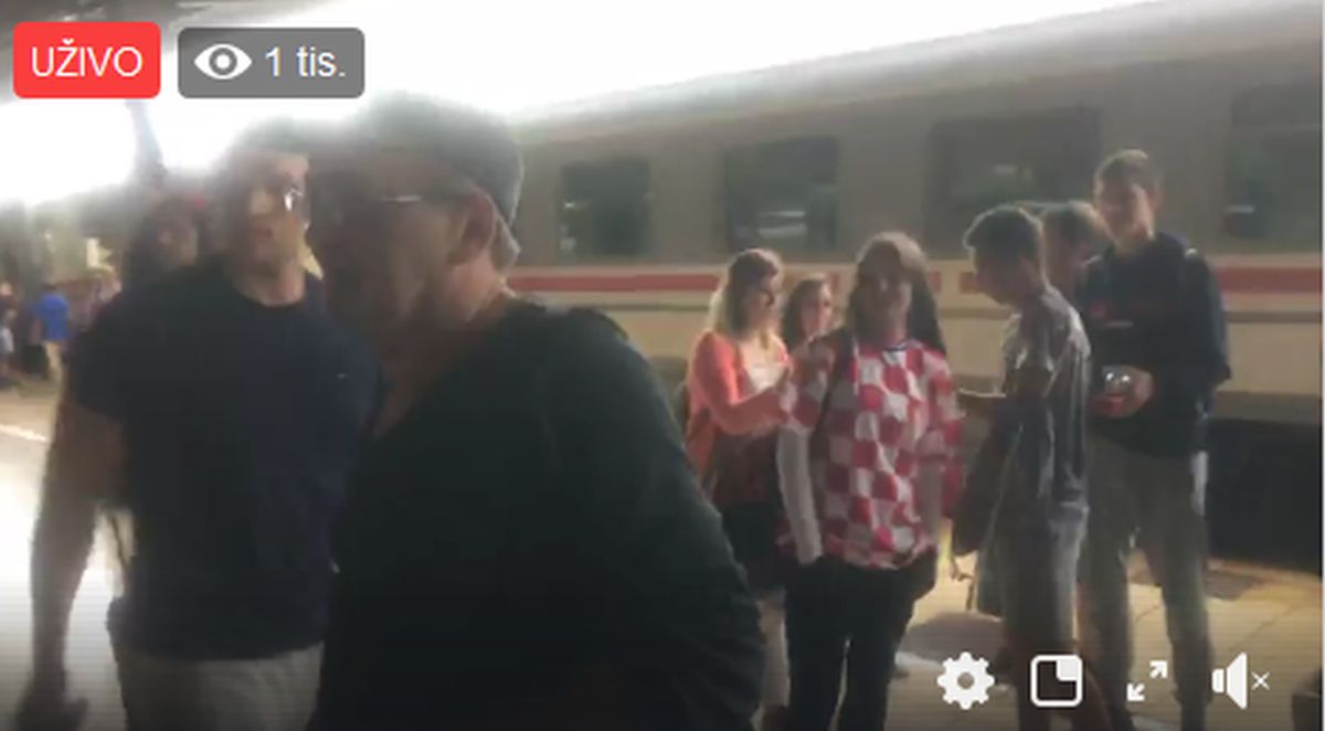 VIDEO Pun vlak Slovenaca stigao u Zagreb zbog finala SP-a
