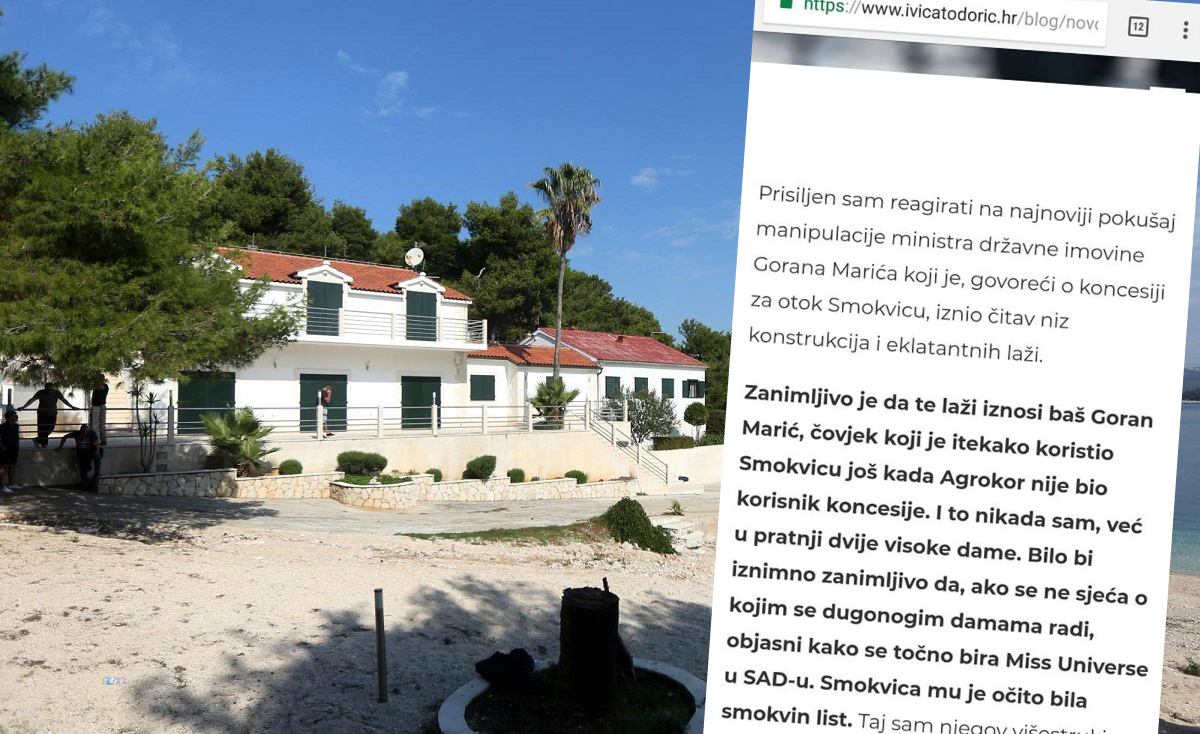 Todorić: Ministar Marić je koristio Smokvicu i to u pratnji dvije dame. Otok mu je bio smokvin list