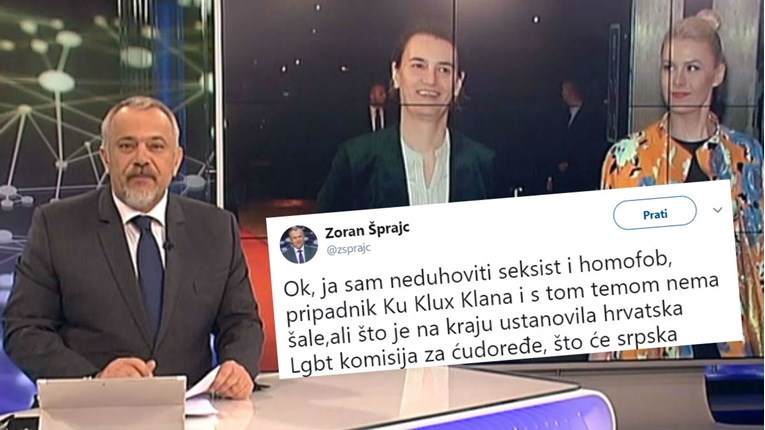 Šprajc objavio novi komentar o premijerki Srbije, fanovi bijesni: "Odvratan si"
