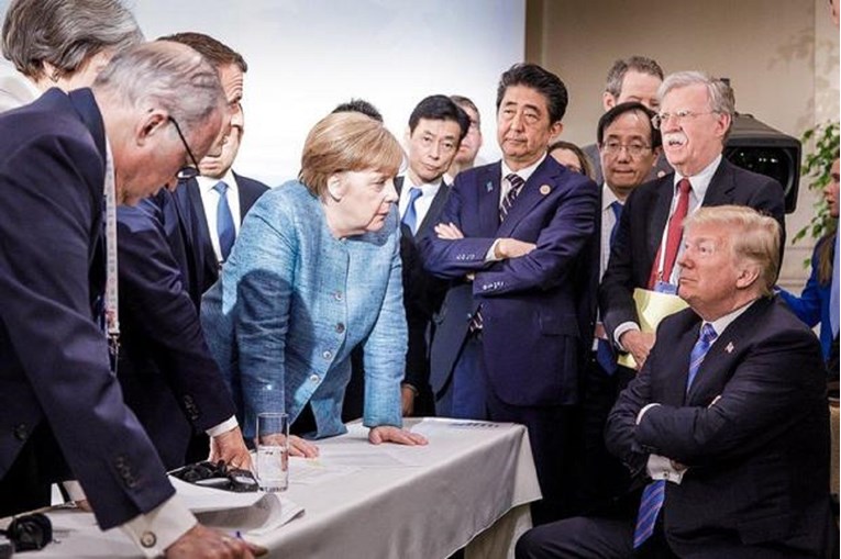 Fotografija Trumpa i Merkel na sastanku G7 postala viralni hit