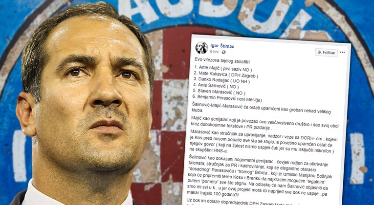Štimac divlja na Fejsu: Evo grobara Hajduka! Nakon petokrake, može i kokarda