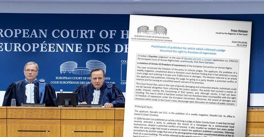 Europski sud očitao lekciju Hrvatskoj: Da, suci se itekako smiju kritizirati