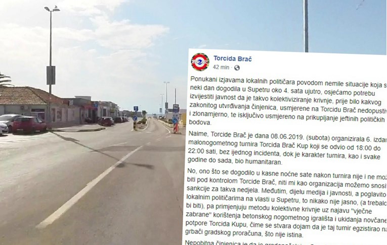 Torcida Brač komentirala napad na Srbe u Supetru