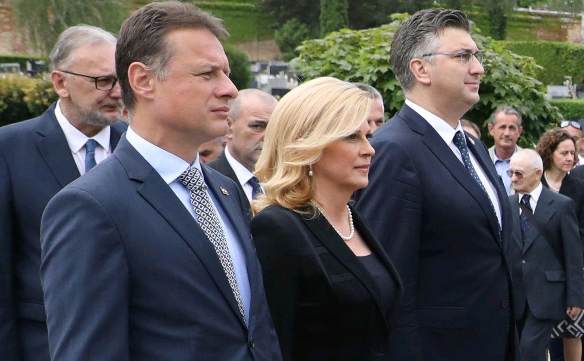 Kolinda, Plenković i Jandroković bacali floskule o iseljavanju