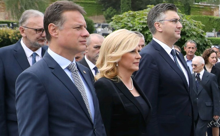 Kolinda, Plenković i Jandroković bacali floskule o iseljavanju
