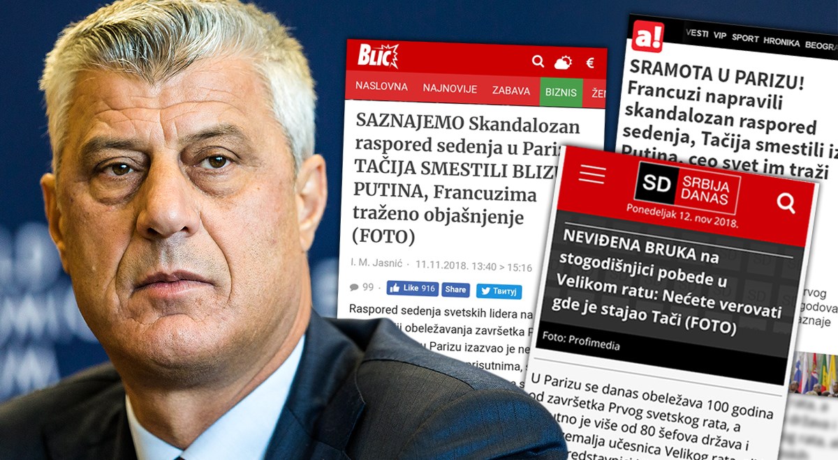 Srbi bijesni jer je Thaci sjedio pored Putina, pogledajte im naslovnice