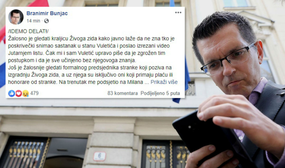Bunjac odgovara Palfi: "Žalosno je gledati kraljicu Živog zida..."