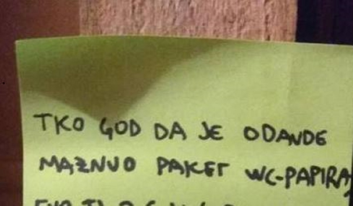 Poruka lopovu u zagrebačkoj zgradi: "Evo ti 26 kn, ološu..."