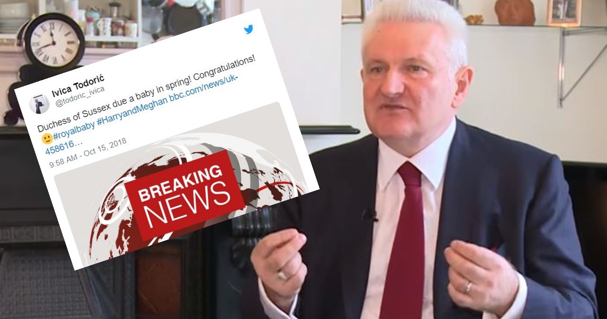 Ivica Todorić na Twitteru izvještava o kraljevskoj bebi