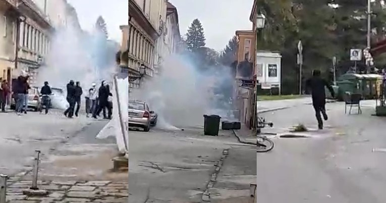 VIDEO Huligani ruše po centru Karlovca: "Gdje ste pi***, bježite u svome gradu"
