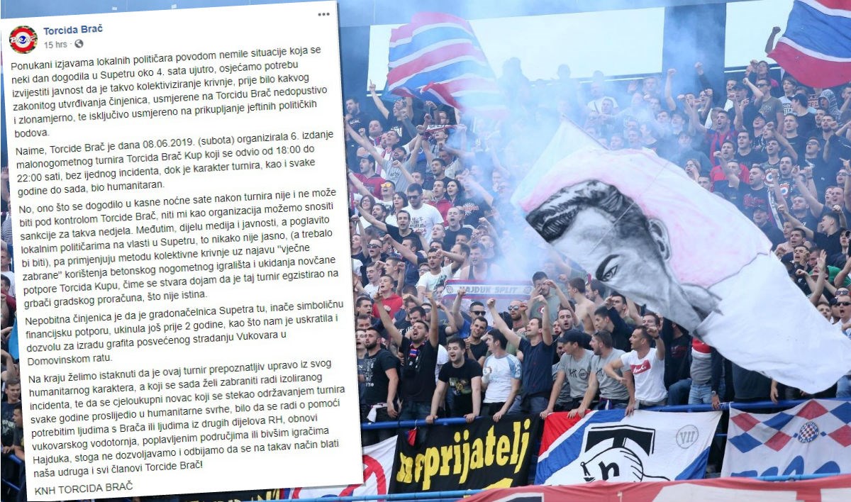 Torcida napala Vukovarce. Sad plaču jer nisu smjeli iscrtati mural "za Vukovar"