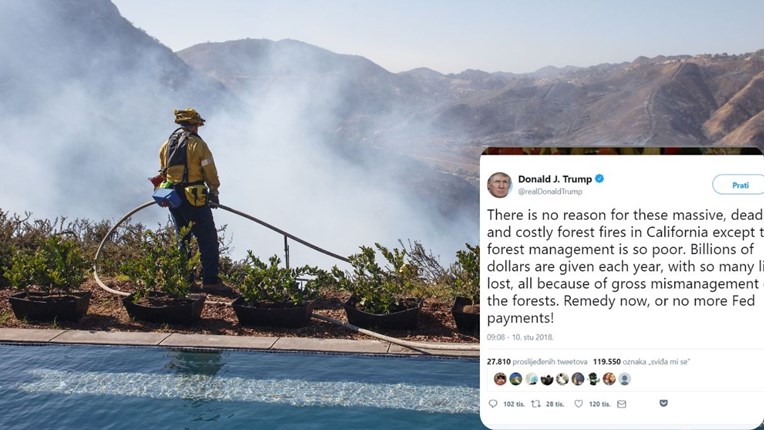 Trump našao krivca za požare u Kaliforniji, vatrogasci mu oštro odgovorili