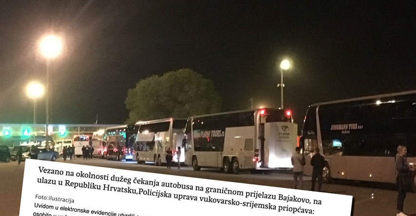 Policija objasnila zašto su autobusi iz Srbije stajali na granici