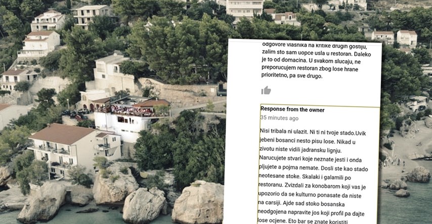 Skandalozan odgovor gostima restorana u Dalmaciji: "Stoko bosanska"