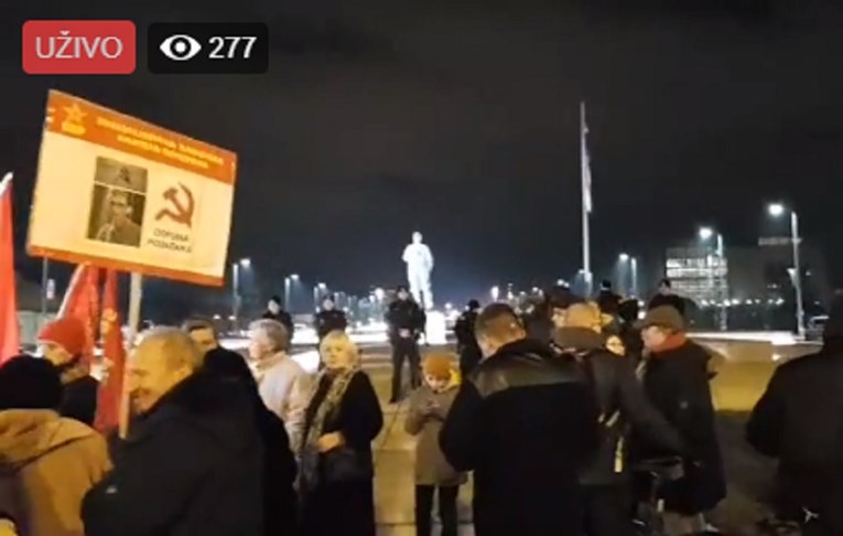 VIDEO Ljevičari prosvjedovali kod Tuđmana, upao im veteran. Ima uhićenih