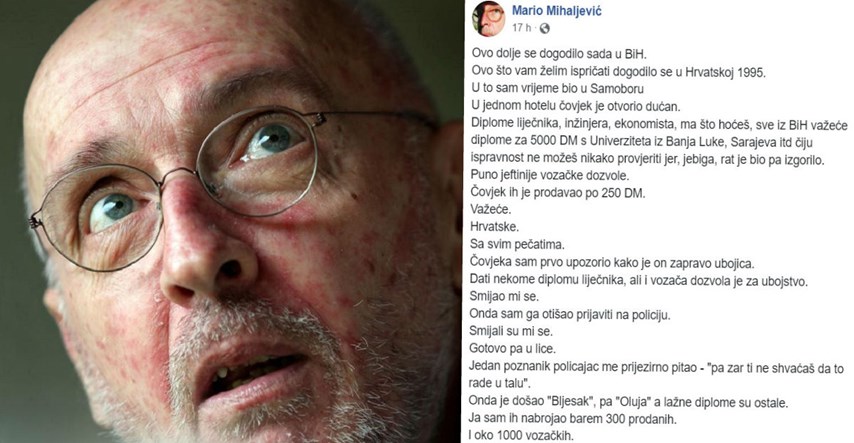 Mario Mihaljević: U Samoboru su se prodavale diplome liječnika, to je ubojstvo
