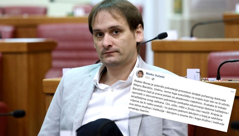 Marko Vučetić sarkastično na Fejsu prokomentirao Bandićev doktorat