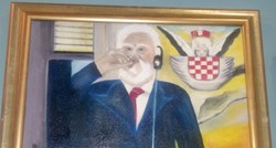 U Gradskoj knjižnici Zadar visi bizarna slika Praljkova samoubojstva