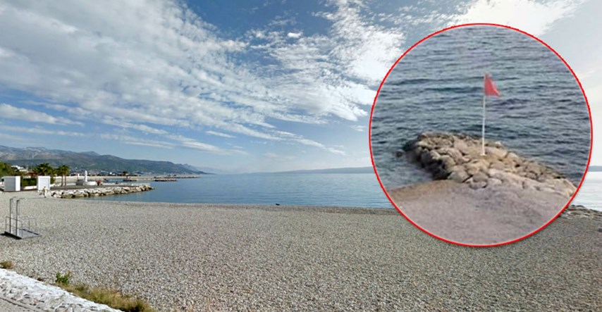 Na plaži u Splitu se pojavila crvena zastavica. Iz hotela objasnili zašto