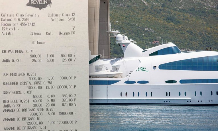 Milijarderi u Dubrovniku pili za 50.000 eura pa odbili platiti. Pogledajte račun