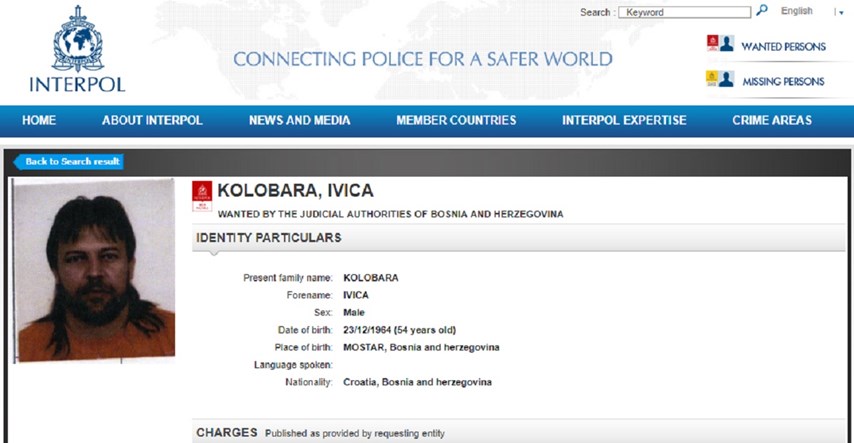 Interpol raspisao tjeralicu za bivšim članom HVO-a zbog zločina u Mostaru