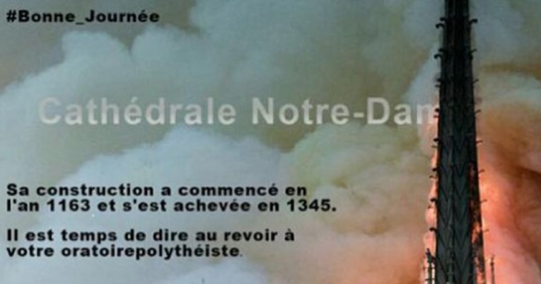 FOTO ISIS slavi zbog požara u Notre-Dameu