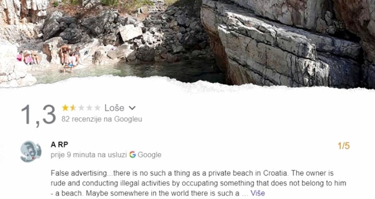 Recenzijama pokopali divljaka koji je tjerao ženu s plaže, vila maknuta s Bookinga