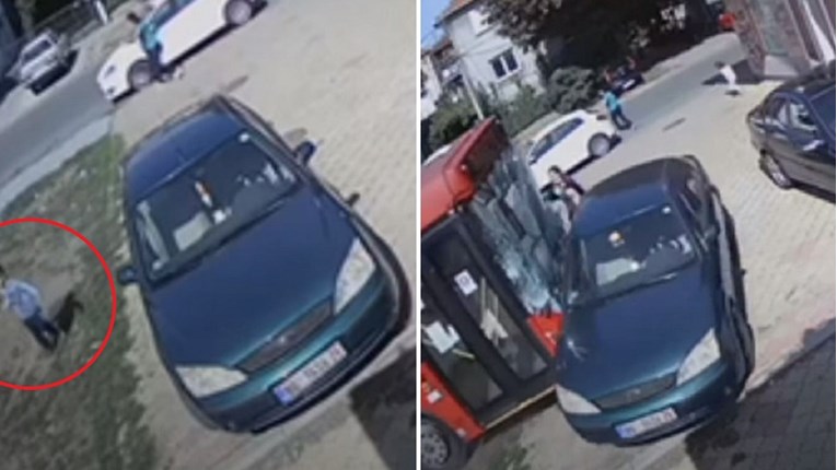 VIDEO Strašna snimka iz Srbije, dječak u zadnji čas pobjegao pred busom u parku