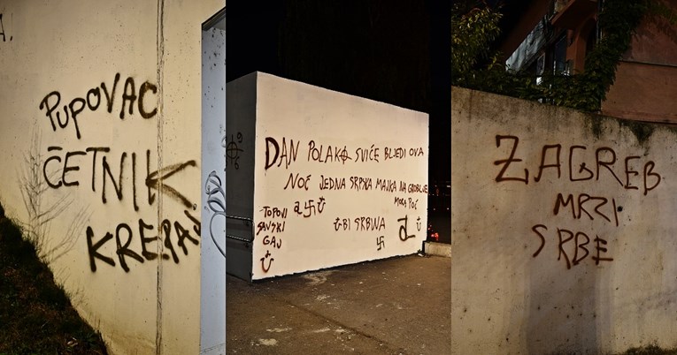 Kod škole u Zagrebu išarano: "Zagreb mrzi Srbe", "Ubi Srbina", "Pupovac četnik" ...