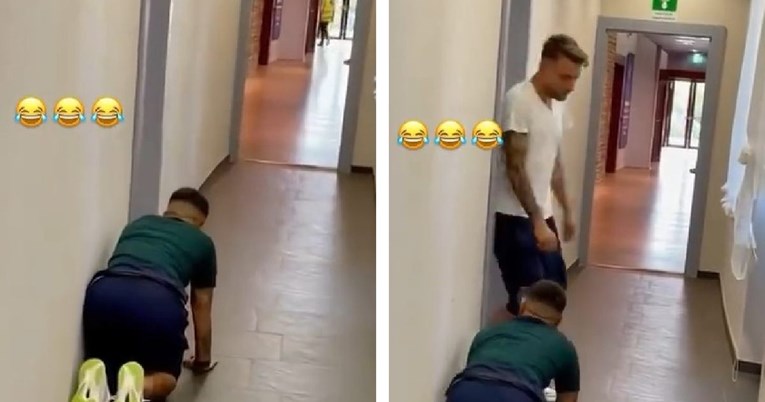 Najbolji strijelac Italije je utrnuo od straha. Pogledajte što mu je suigrač napravio