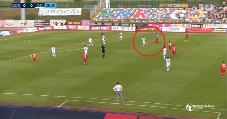 Pogledajte golčinu stopera Gorice. Zaledio je čak i Bjelicu uz aut-liniju