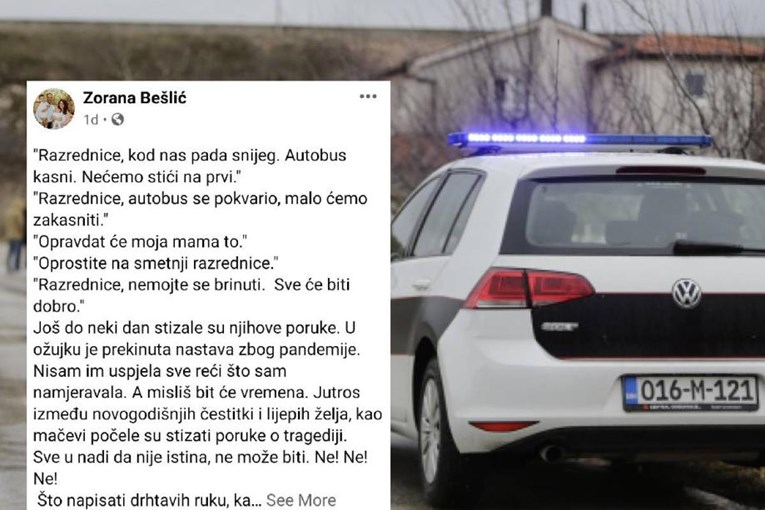 Razrednica se dirljivim statusom oprostila od mladih koji su preminuli kod Posušja