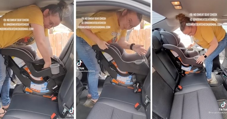 Mama pokazala jednostavan potez koji pomaže roditeljima da učvrste autosjedalicu