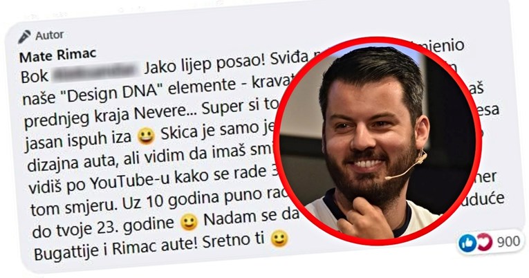 13-godišnjak poslao Rimcu crtež auta, Mate mu odgovorio i oduševio stotine ljudi