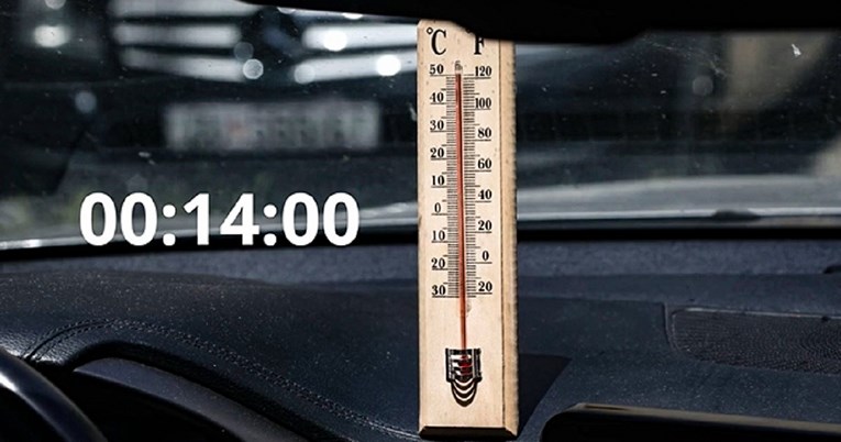 Vrhunac vrućina tek dolazi. Pogledajte koliko brzo auto na suncu postaje smrtonosan