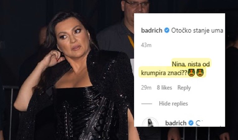 "Ništa od krumpira?" upitao Ninu Badrić u komentaru. Njen odgovor nasmijao mnoge