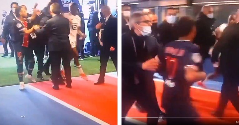 Neymar dobio crveni pa divljao, zaštitari su ga morali micati od suparnika